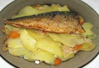 Запеченная рыба с картошкой в духовке