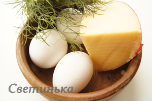 продукты для омлета с сыром
