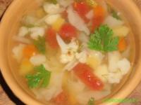 Легкий суп  из запеченных овощей
