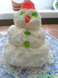 Творожный десерт "Снеговик"