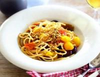 Рецепт как приготовить спагетти с помидорами и маслинами