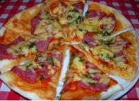 Вкусная домашняя пицца с салями