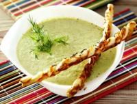 Рецепт как приготовить вкусный Суп-пюре из брокколи с маковыми палочками