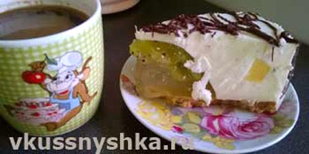 Торт без выпечки - Желейный торт 'Нежное облако'