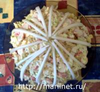 Нежный салат с крабовыми палочками
