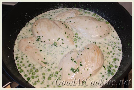 Рецепт куриного филе с горошком с пошаговыми фотографиями