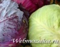 Оригинальный салат из двух видов капусты - белокочанной и краснокочанной