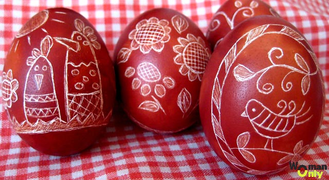 Роспись пасхальных яиц - шкрябанка