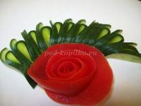Розы из помидоров - Мастер-класс с пошаговым фото