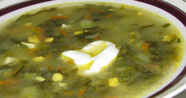 Суп зелёный холодный